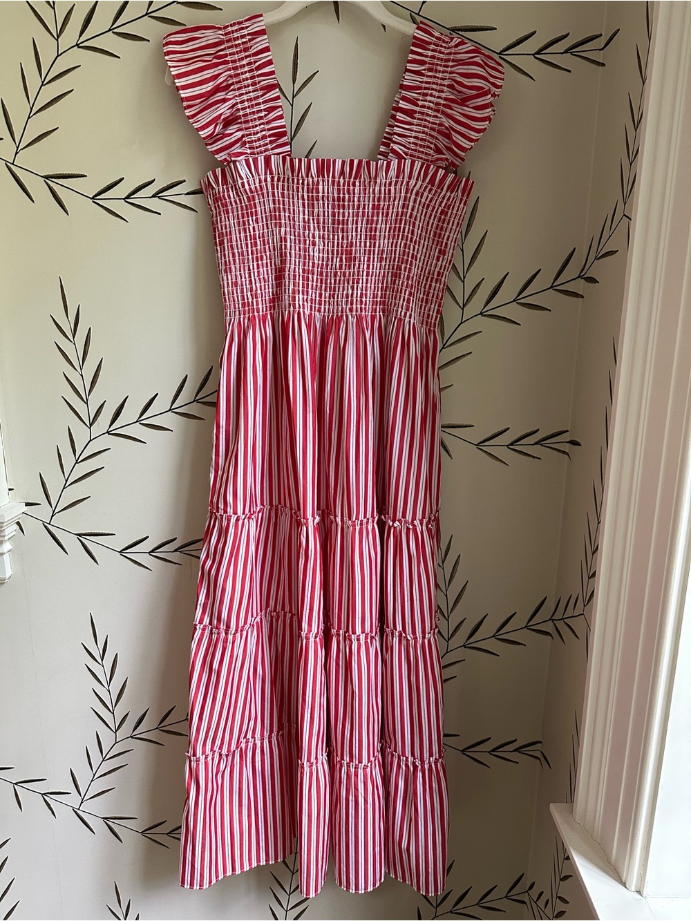 NEW Hill House Ellie Nap dress. Small scale variegated stripe - red.
M. NWOT - Picture 5 of 7
